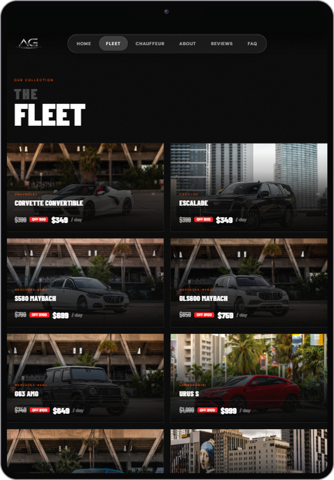 AG Motors Miami on iPad