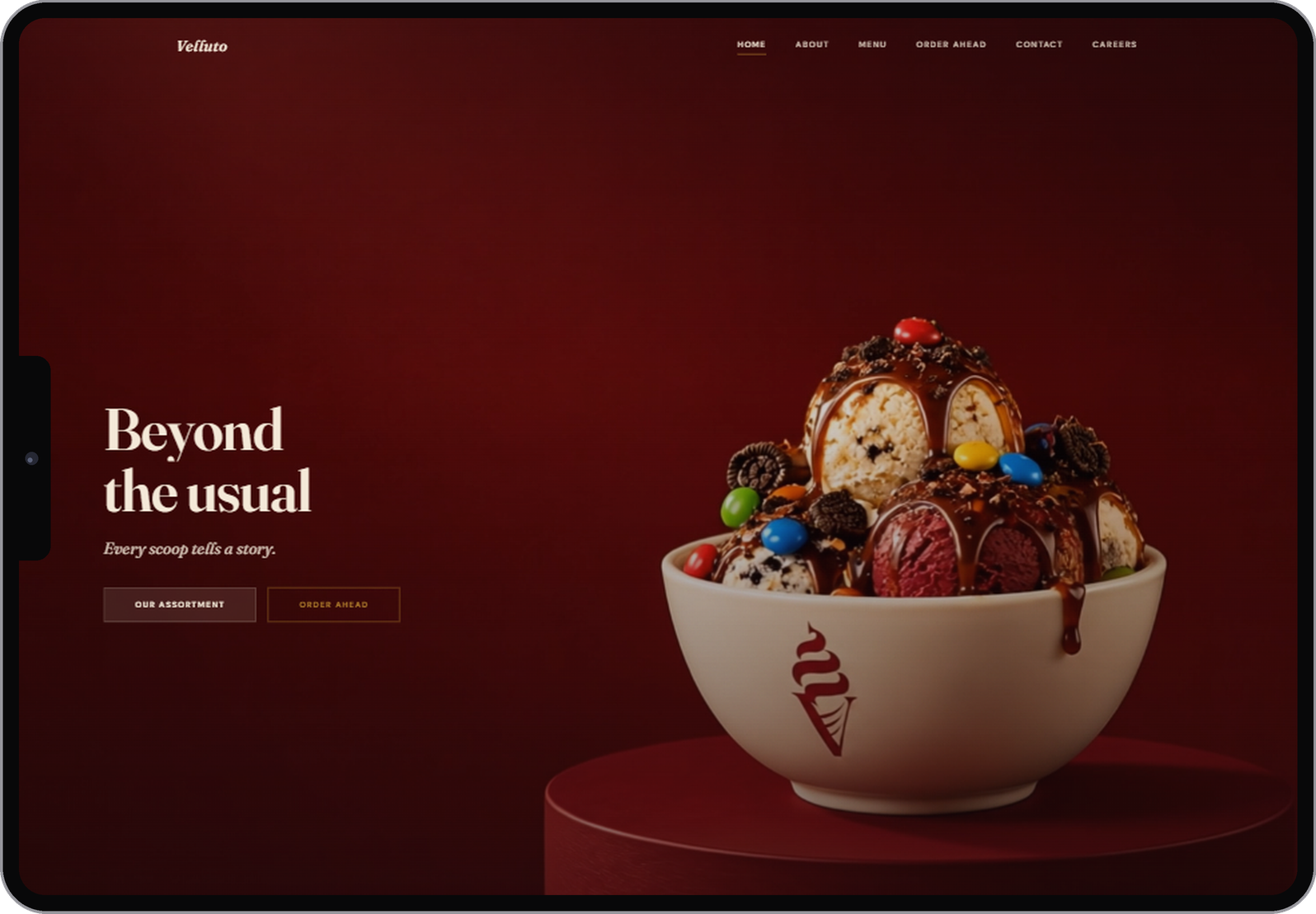 Velluto Ice Cream on iPad